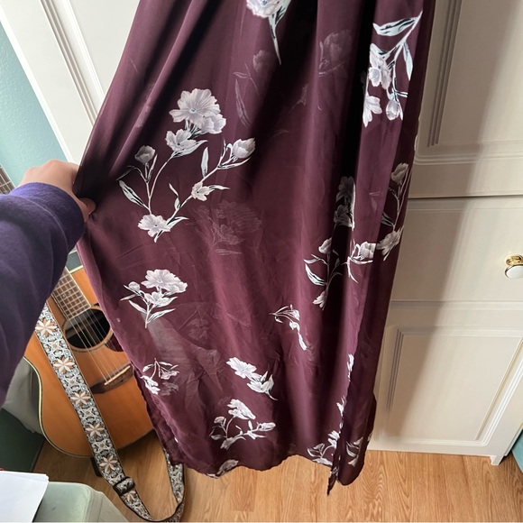 Sienna Sky Maroon Floral Elegant Dress - Picture 3 of 8